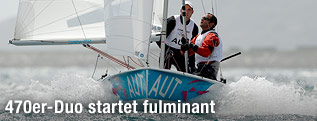 Matthias Schmid and Florian Reichst&auml;dter in ihrem ersten Rennen