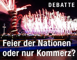 Feuerwerk über dem Olympic Stadium