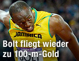 Usain Bolt bei seinem Sieg über 100 m