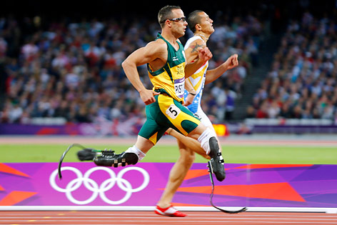 Oscar Pistorius im Semifinallauf über 400 m