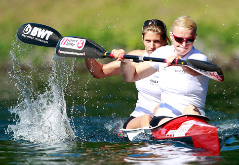 Training von Yvonne Schuring und Viktoria Schwarz