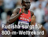David Lekuta Rudisha läuft Weltrekord über 800 m