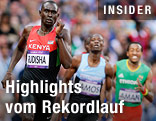 David Lekuta Rudisha auf dem Weg zum Weltrekord über 800 m